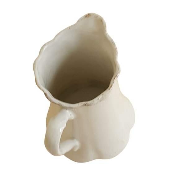 Vintage Porcelain Small Pitcher with Romantic Victorian Scene Granny Cottage - Picture 7 of 9